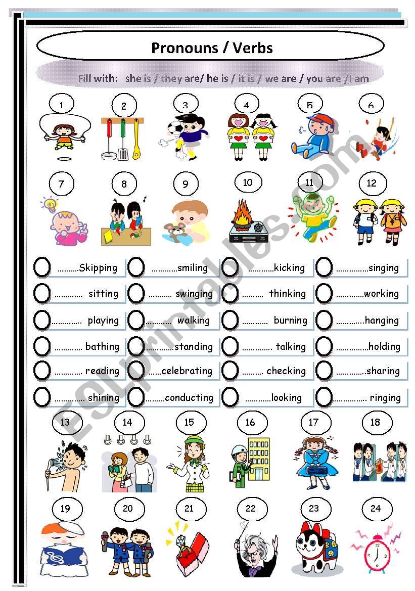 Pronouns worksheet
