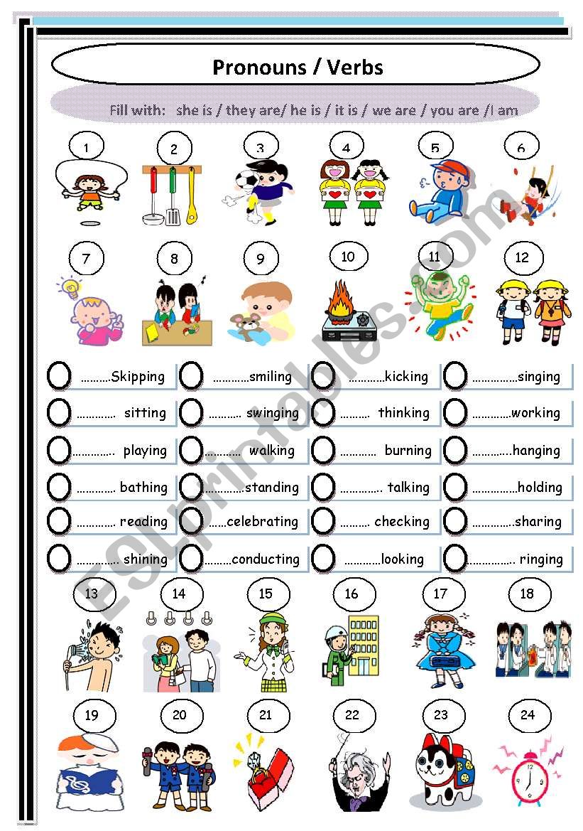 Pronouns worksheet