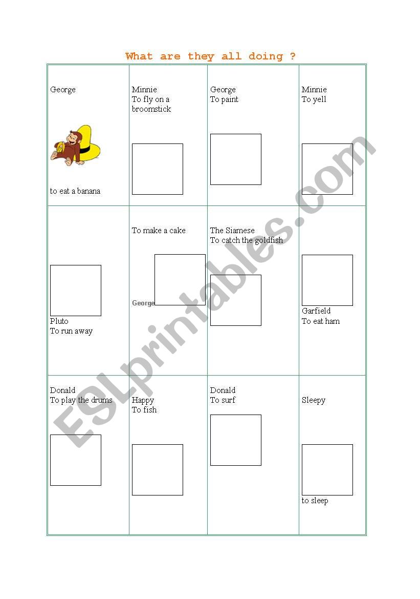 What are they all doing ? worksheet