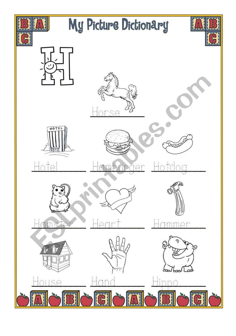My Picture Dictionary worksheet