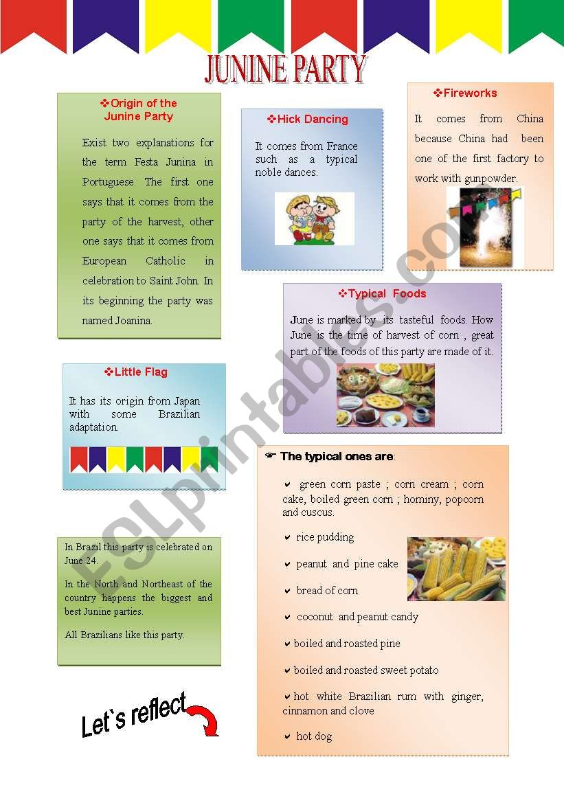 Junine Party in Brazil worksheet