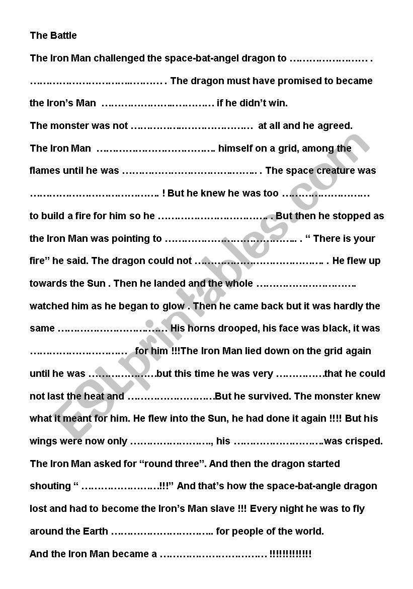 Iron Man worksheet