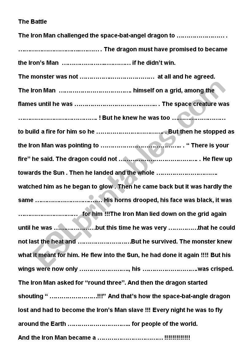 Iron Man worksheet