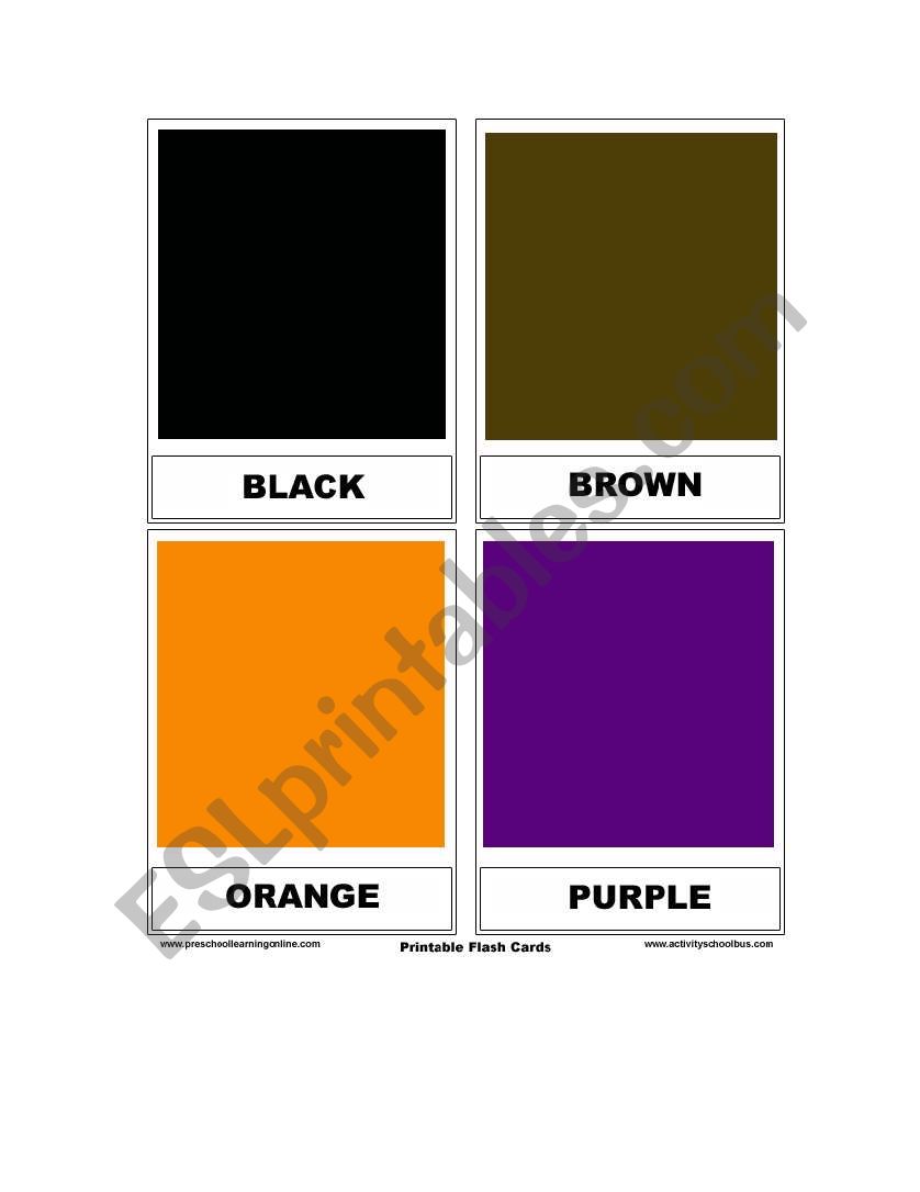 colours worksheet