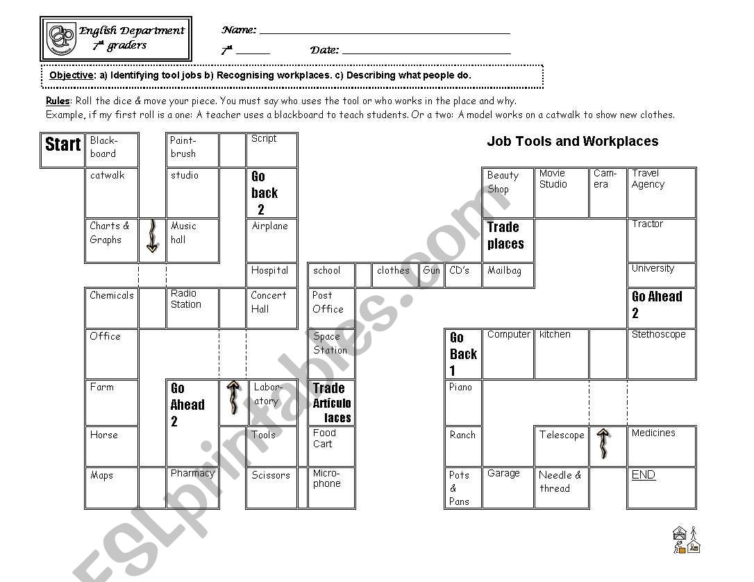 Jobs and Occupations worksheet