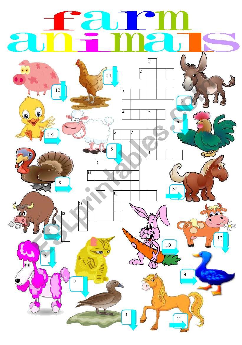 farm animals worksheet