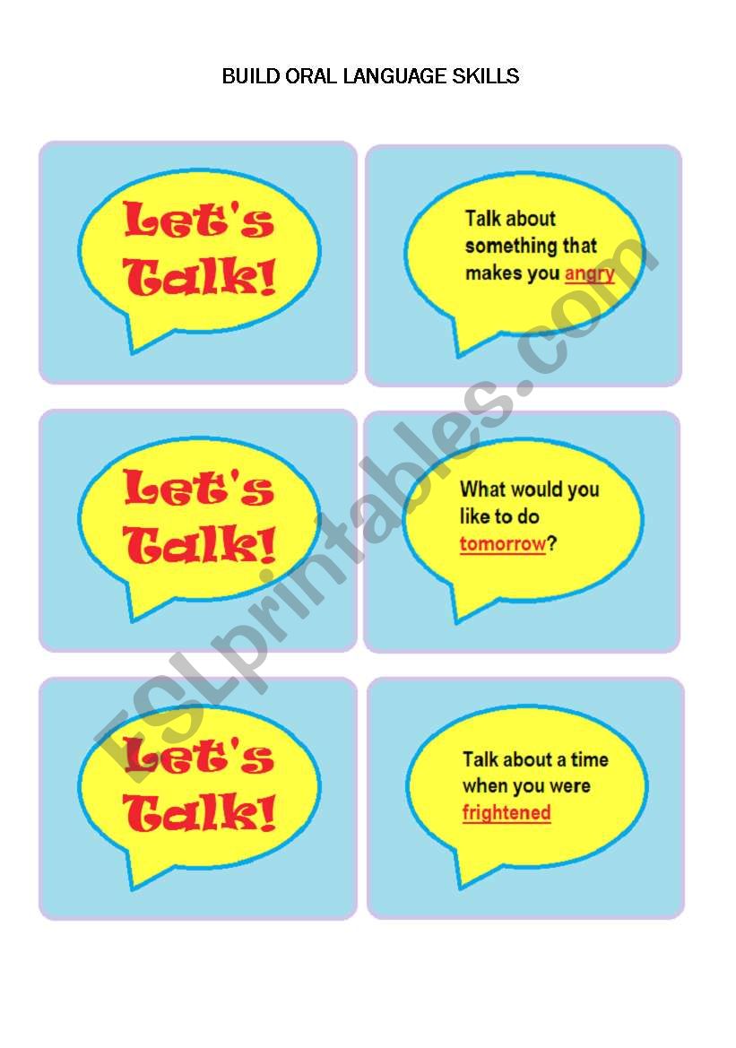language skills worksheet