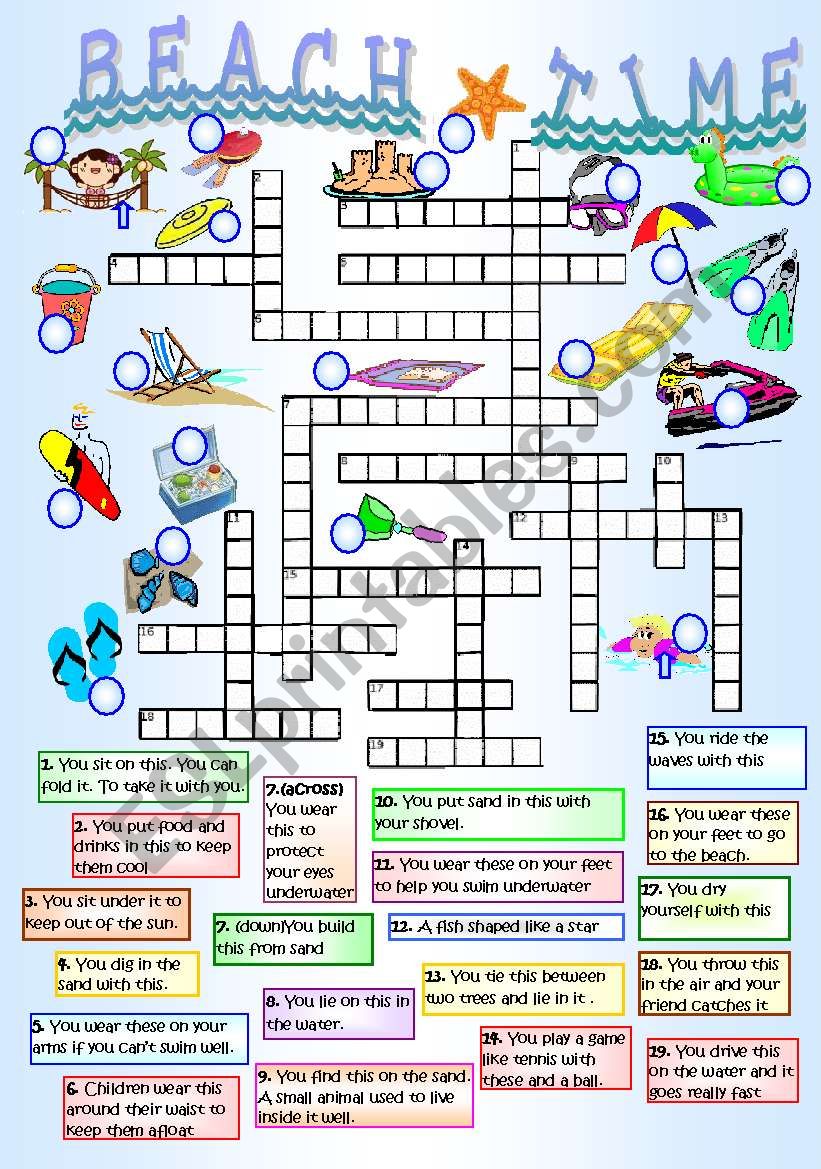 BEACH TIME worksheet