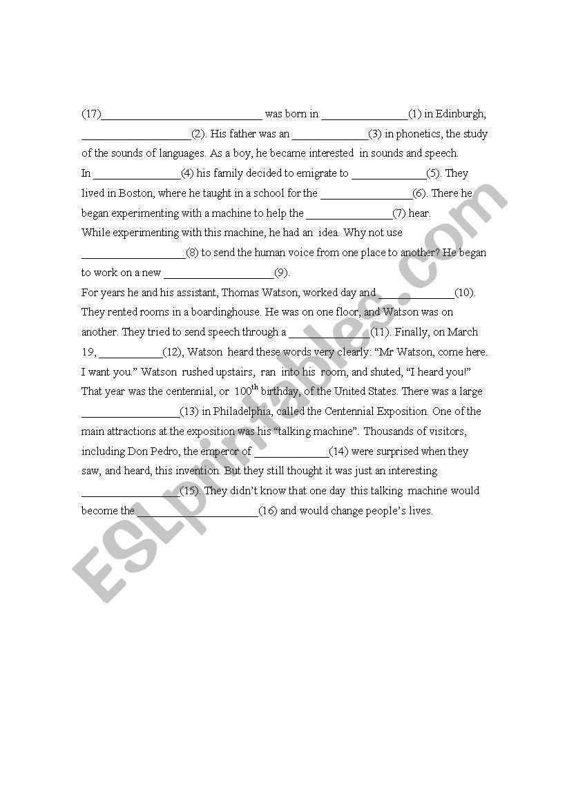 Playing the detective worksheet