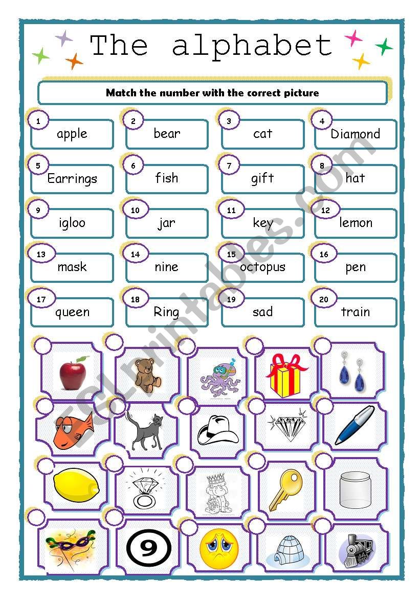 the alphabet worksheet