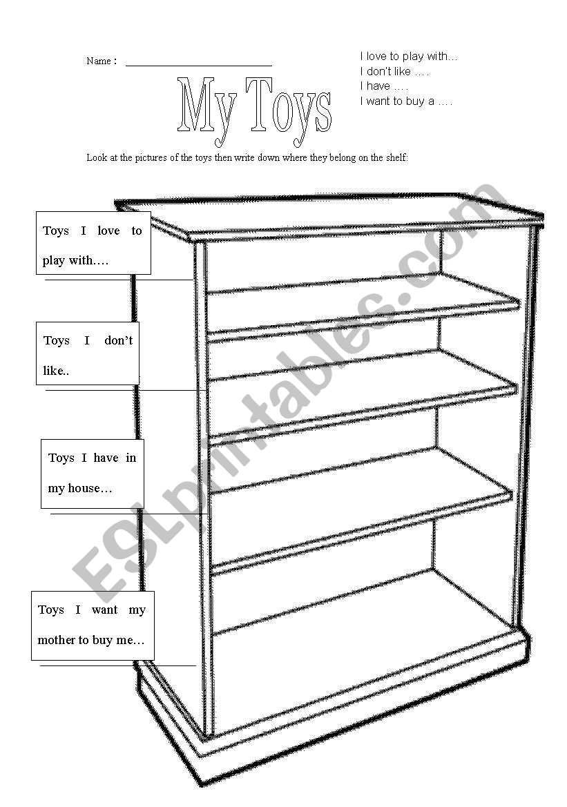 My Toys worksheet