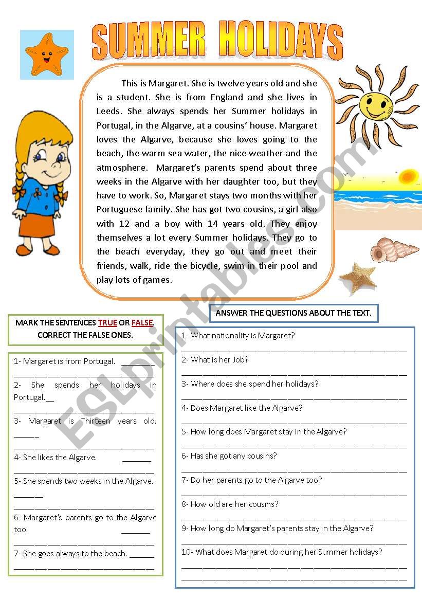 summer-holidays-reading-and-comprehension-esl-worksheet-by-sandytita