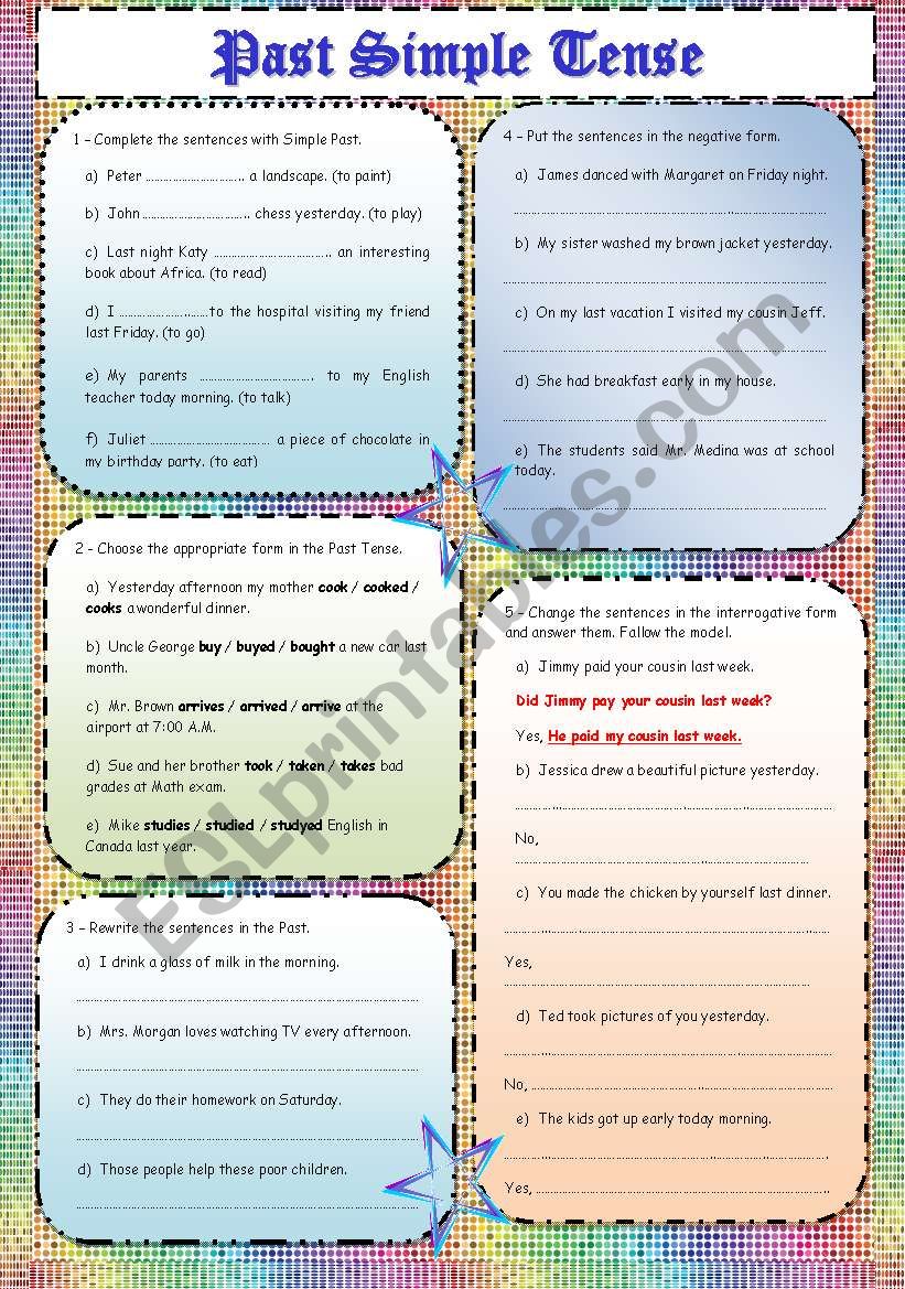 PAST SIMPLE>>EXERCISE worksheet