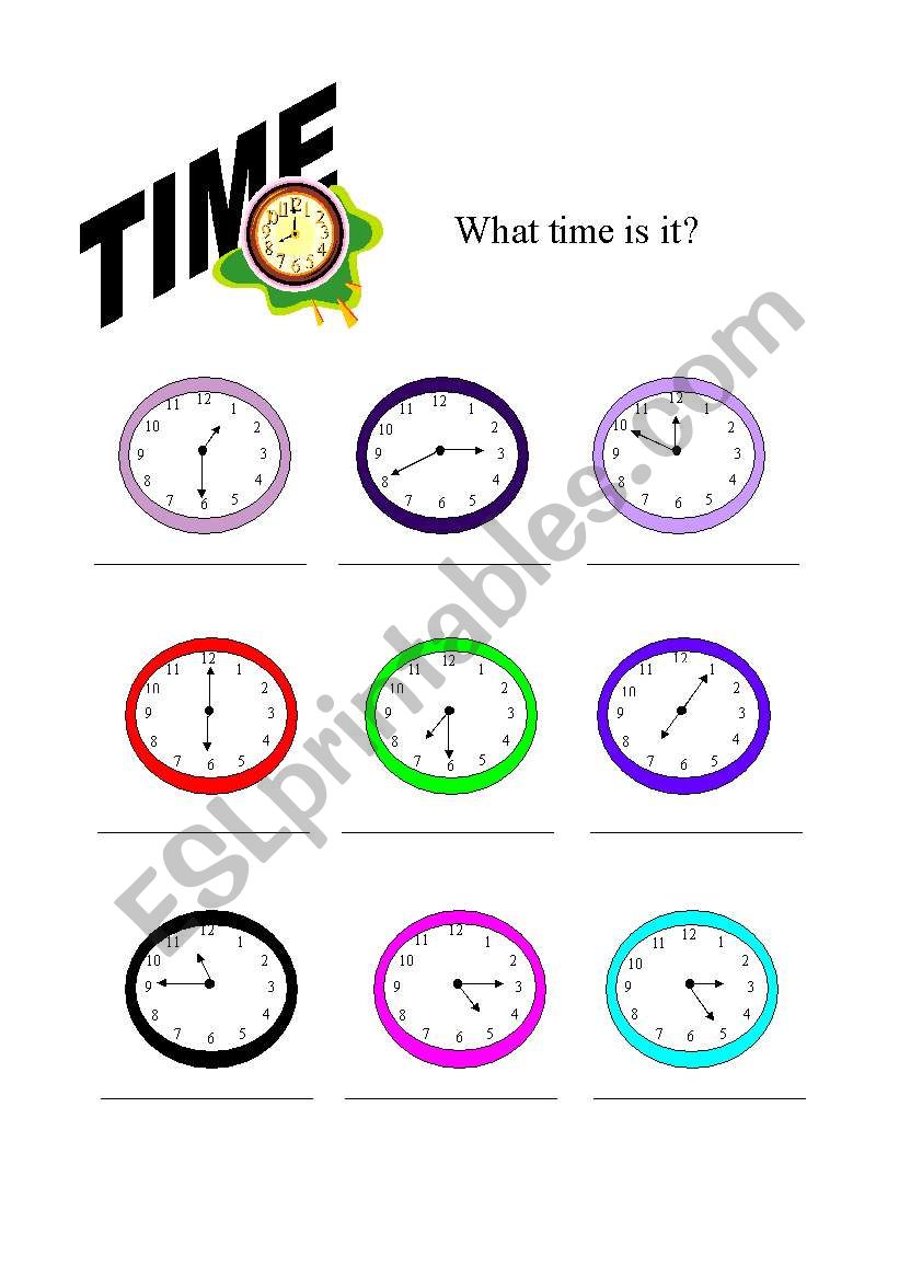 Telling the Time worksheet