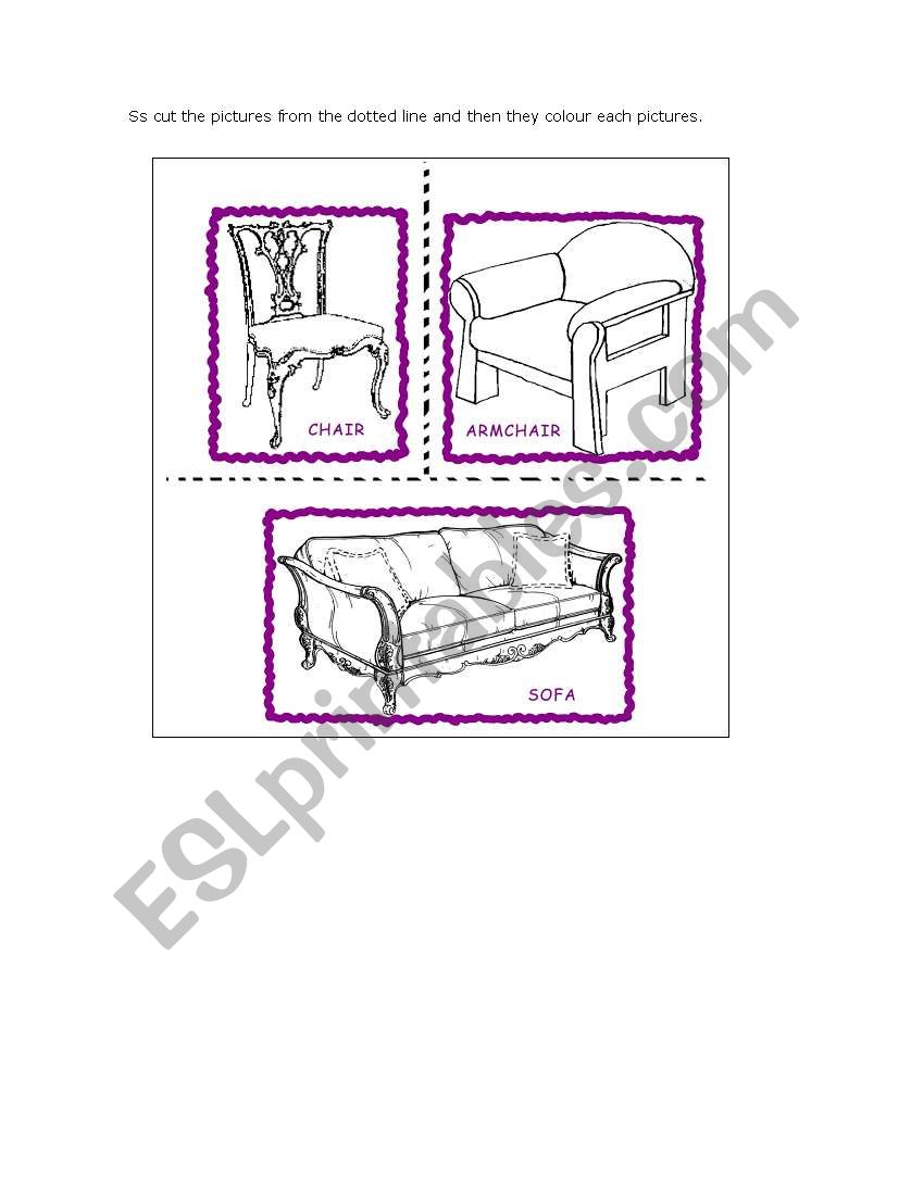 furniture worksheet