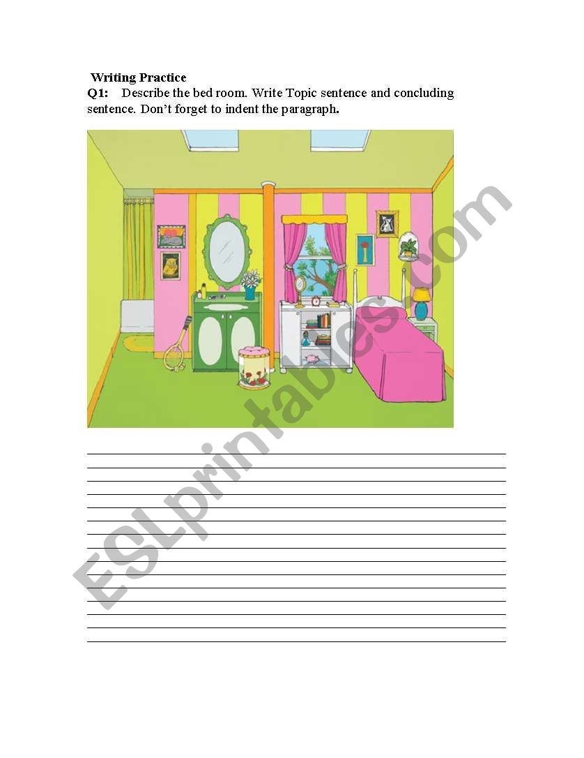 Descriptive writing worksheet