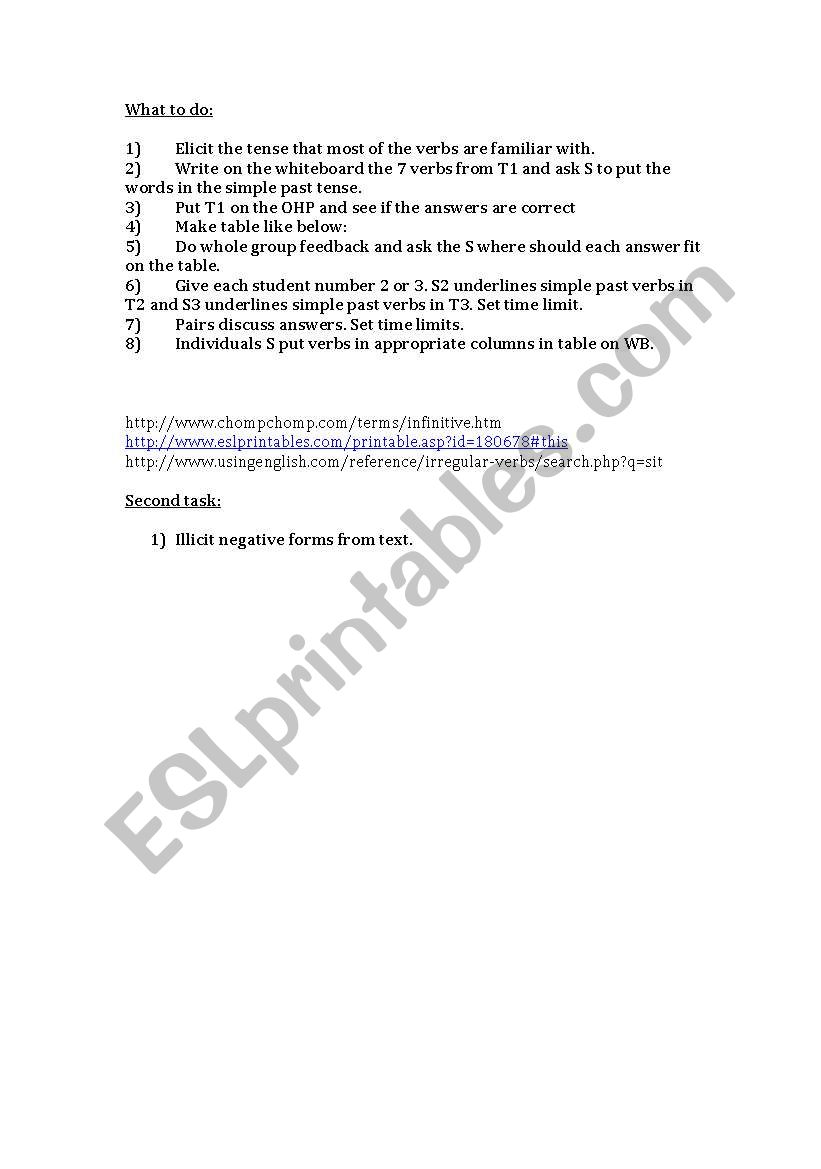 Grammer Past tense worksheet