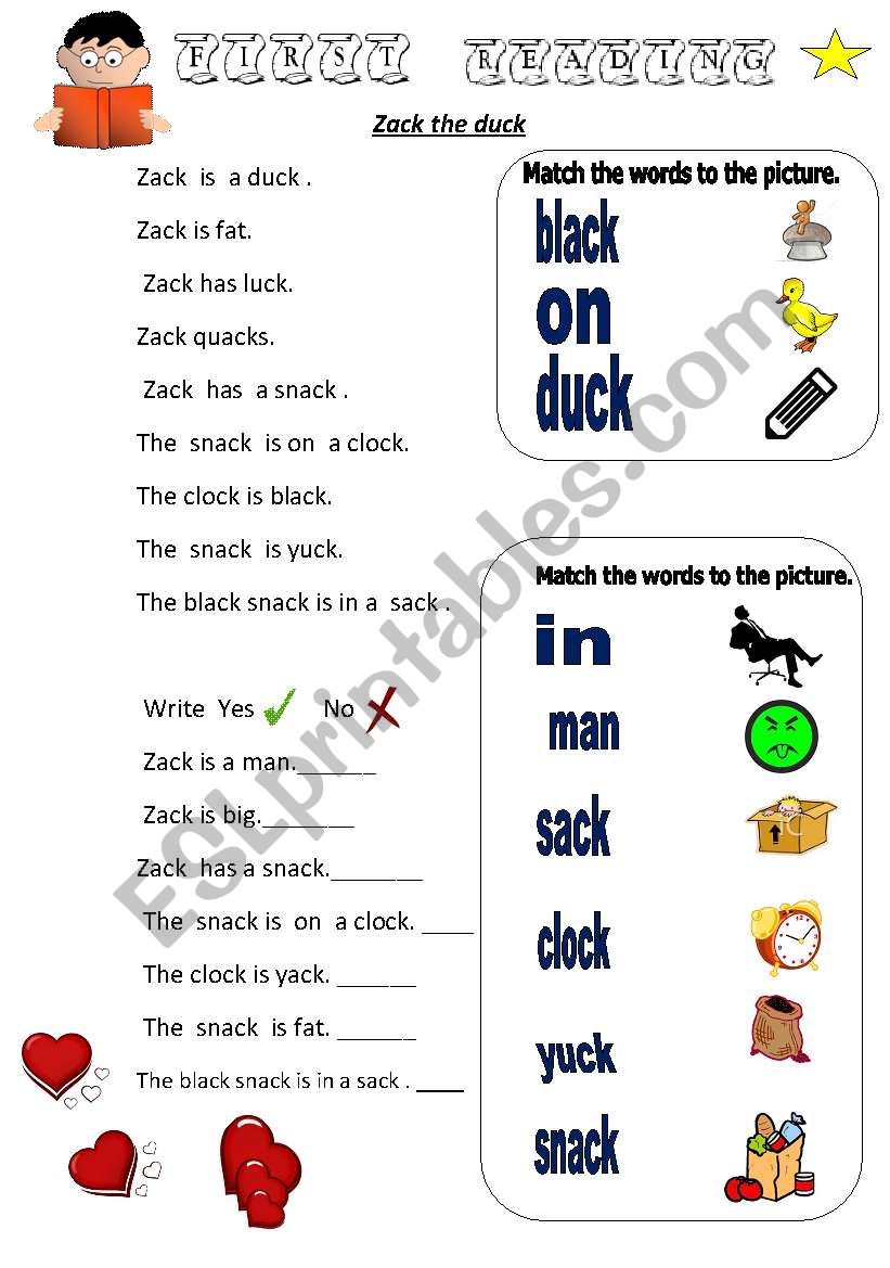 first reading(part 2) worksheet