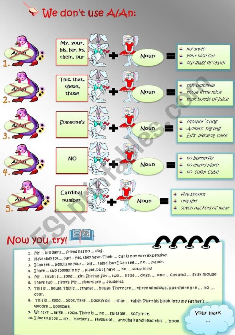 Usage of articles A/AN (PART 2)