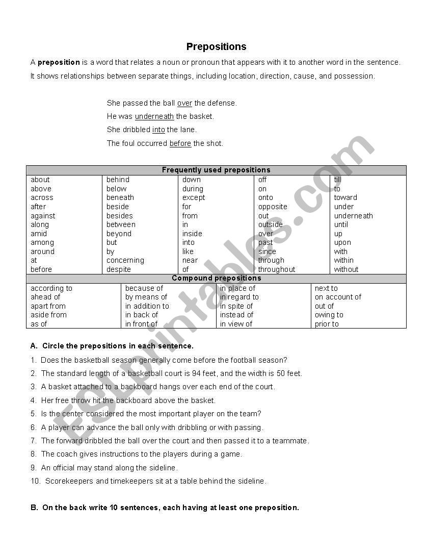 Propositions worksheet