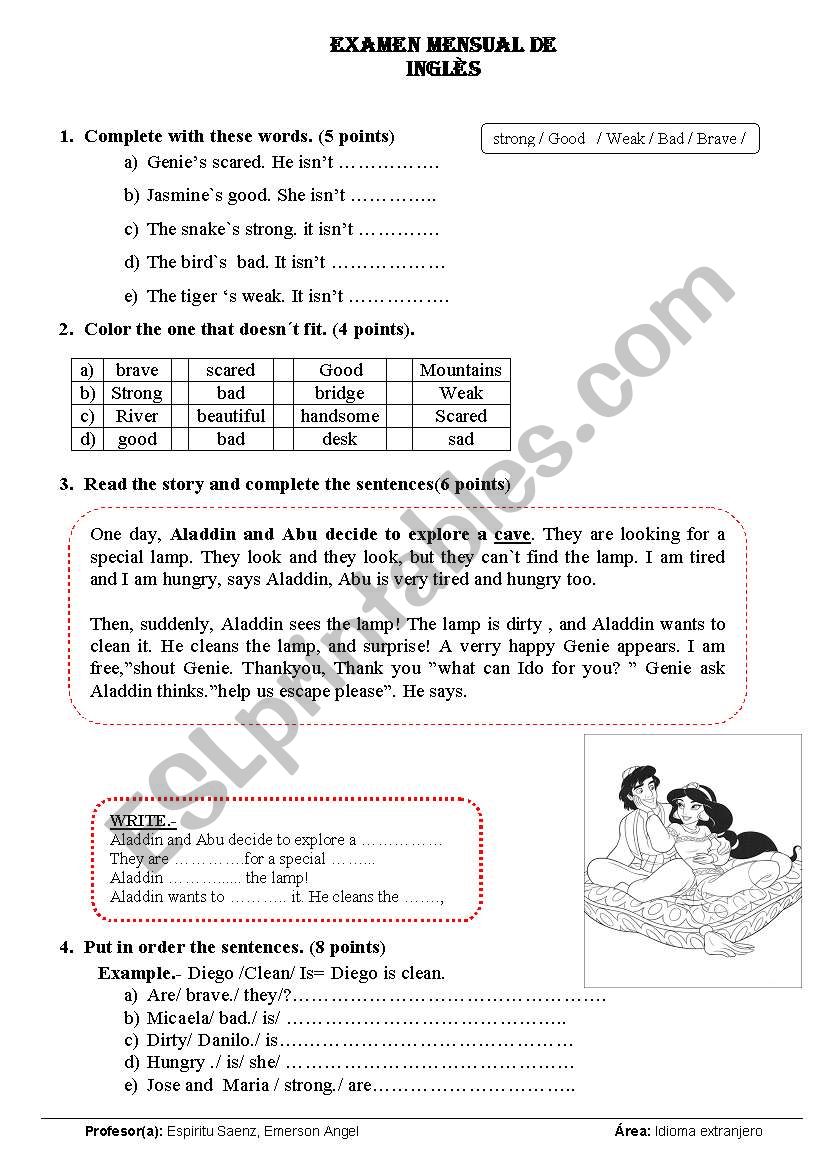 STORY worksheet