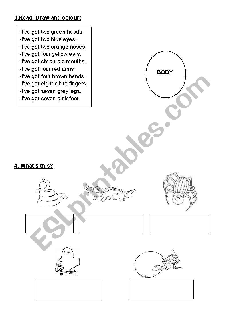 create a monster worksheet