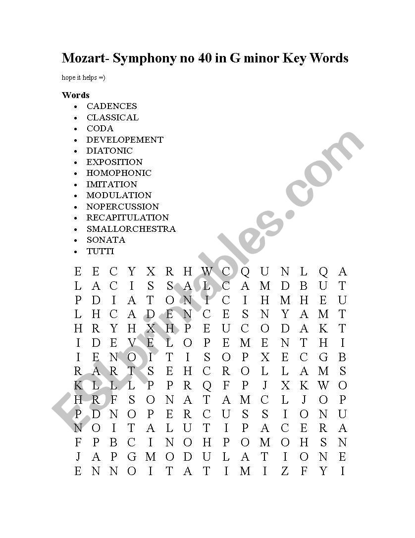 GCSE - Vocabulary revision Word Search