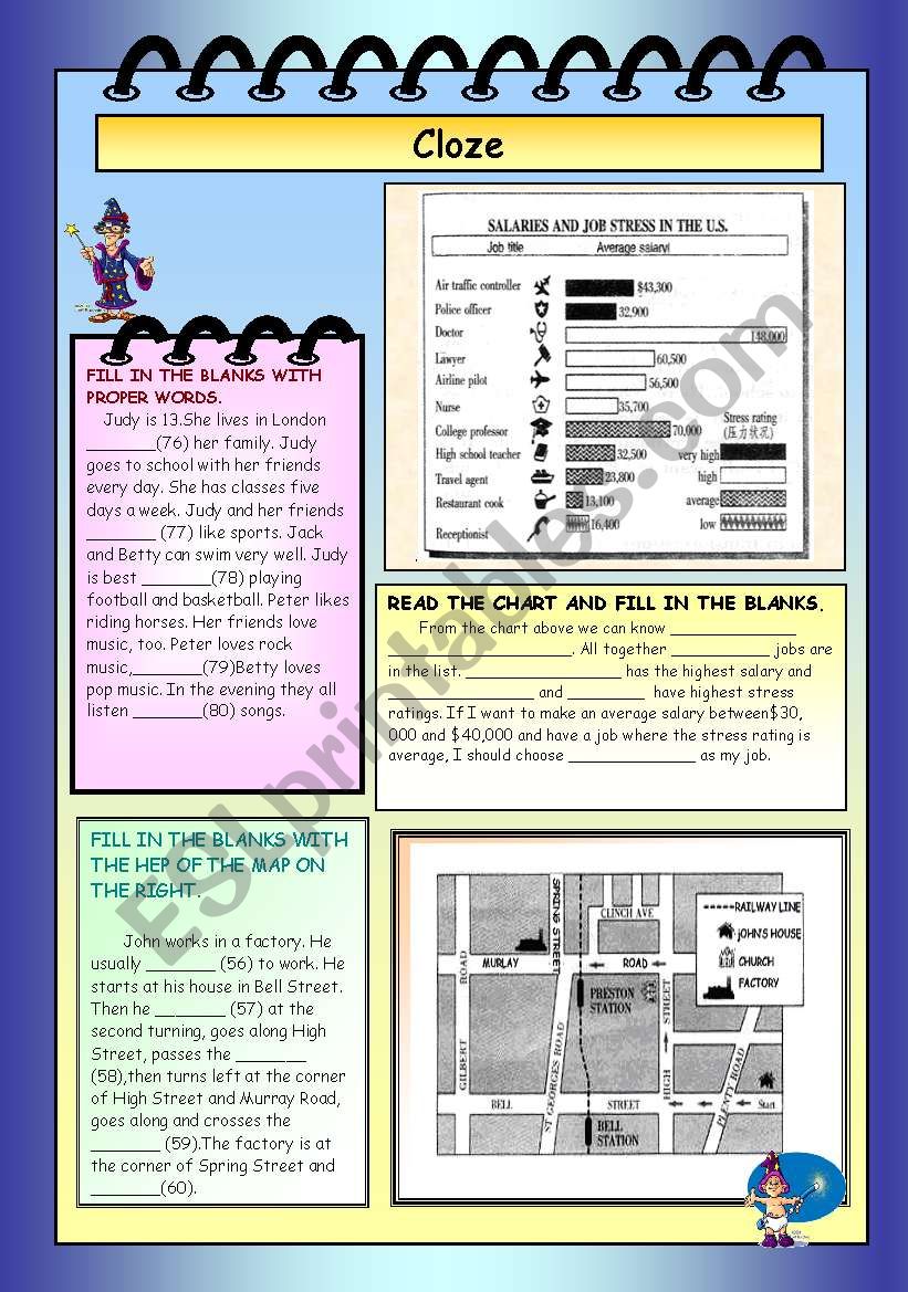 Cloze worksheet