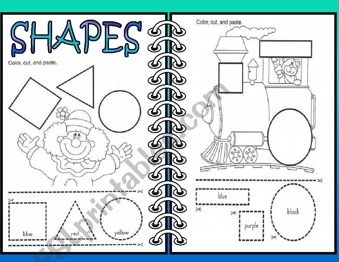 SHAPES AND COLOURS worksheet