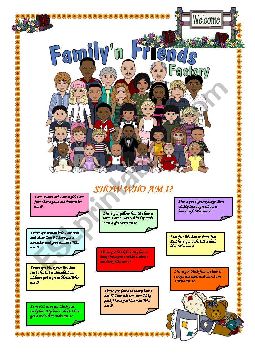 DESCRIBING PEOPLE worksheet