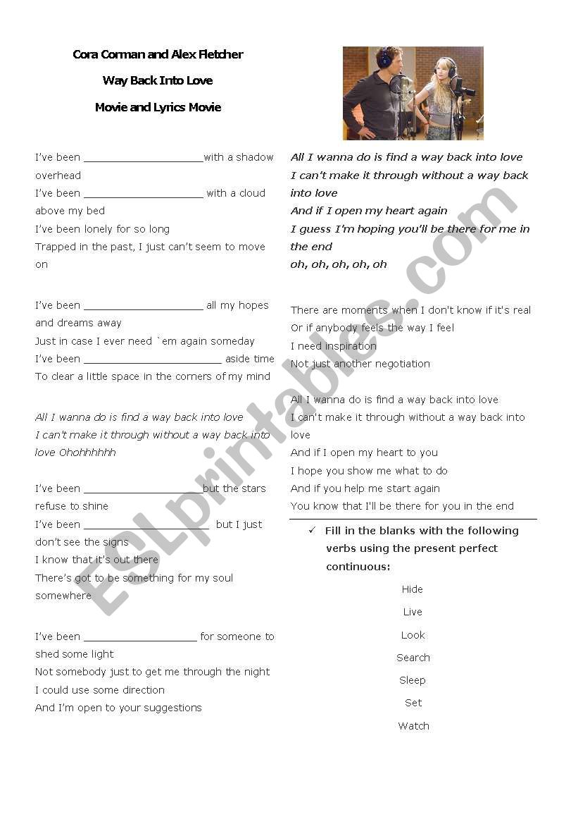 Way Back Into Love - Alex Fletcher and Cora Corman