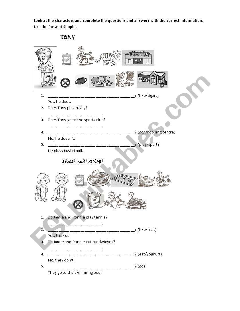 Questions with Do and Does Simple Present