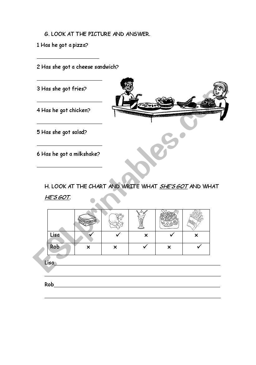 Mixed exercises worksheet