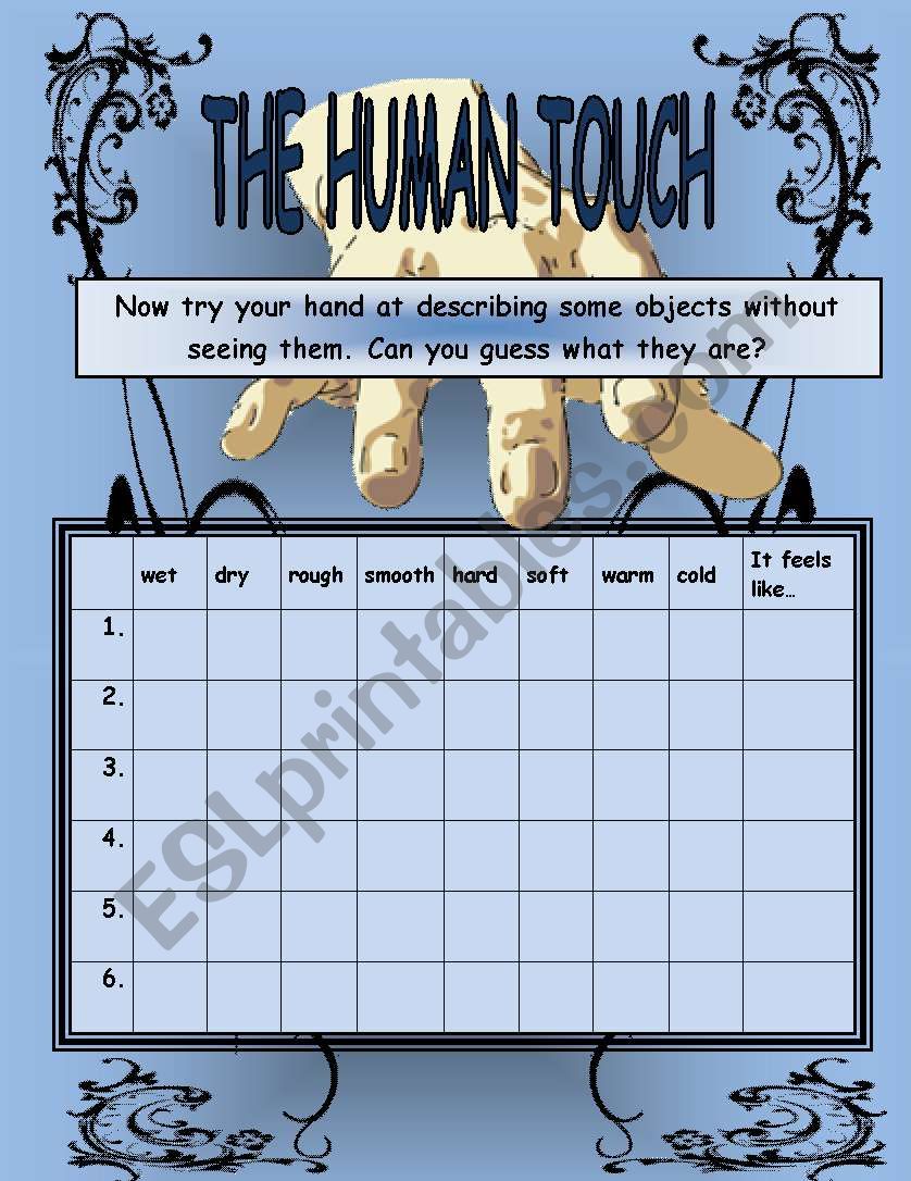 The Human Touch #3 worksheet