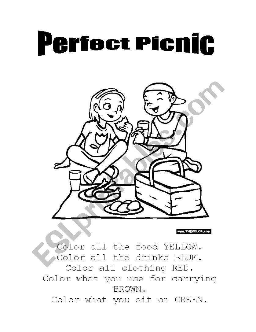 Perfect Picnic worksheet