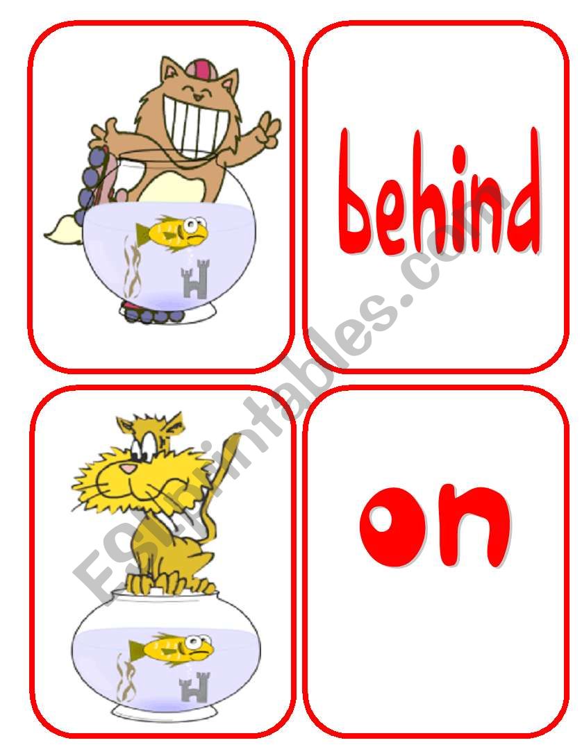 PREPOSITIONS- CARDS 2/2 worksheet