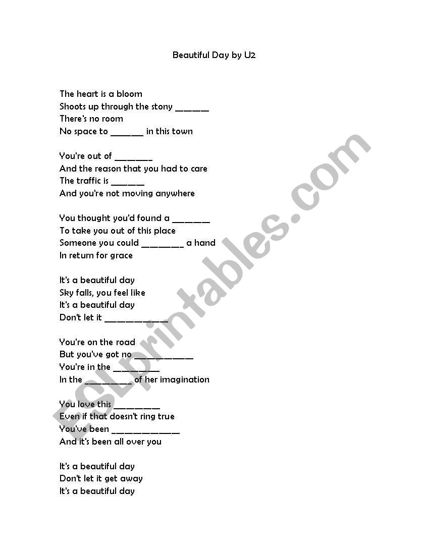 Parts of speech worksheet