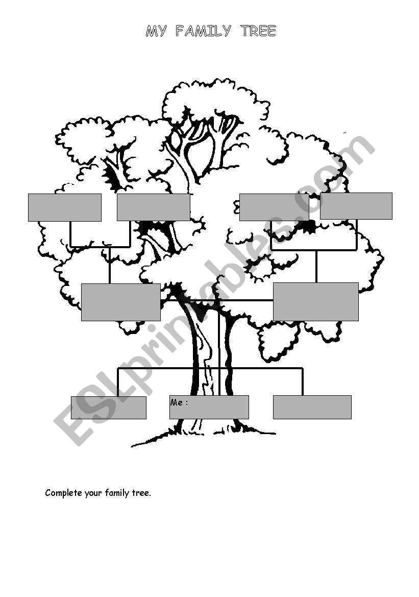 Family tree worksheet