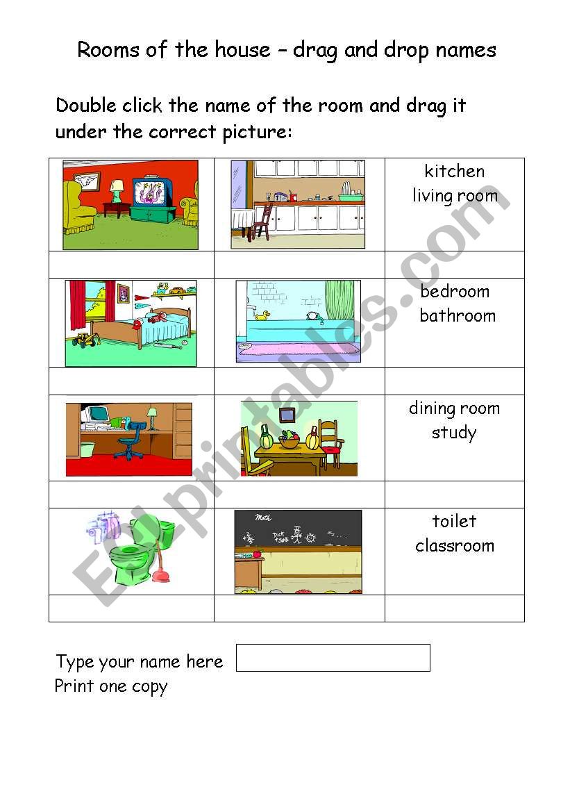 Exercise 4 drag and drop  worksheet