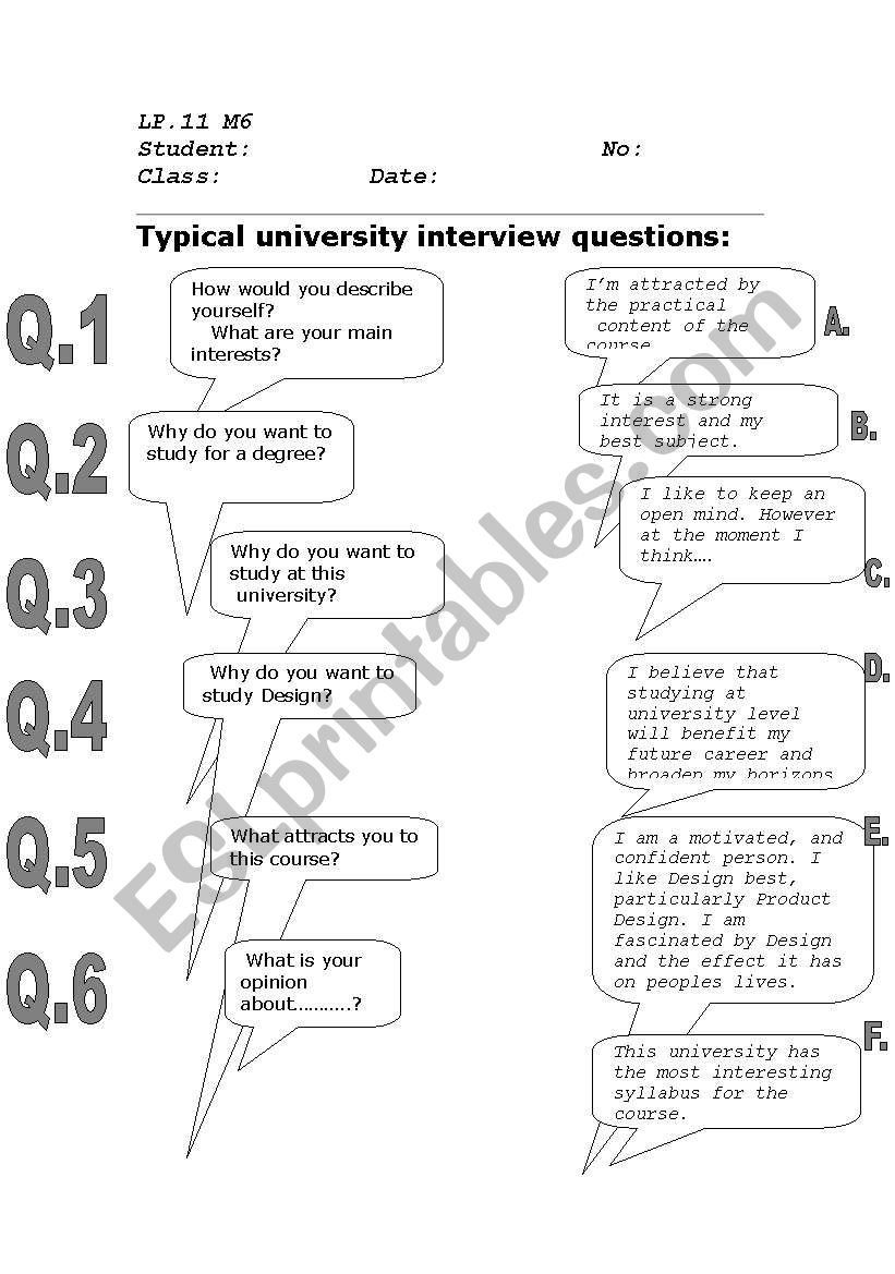 University / College Interview