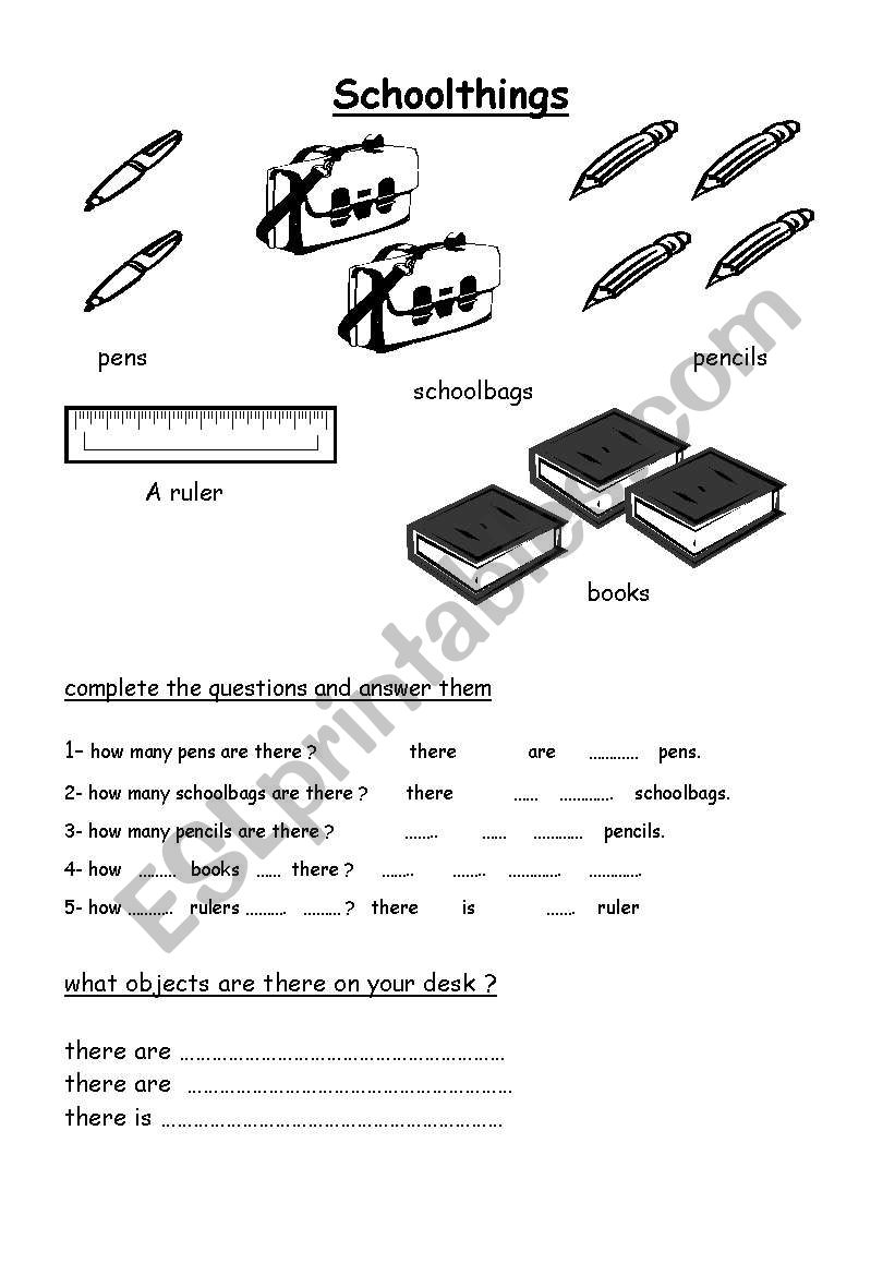 schoolthings worksheet