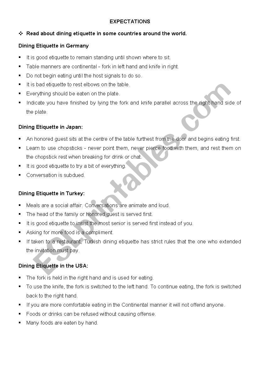 INTERCHANGE 3A UNIT5 EXPECTATIONS