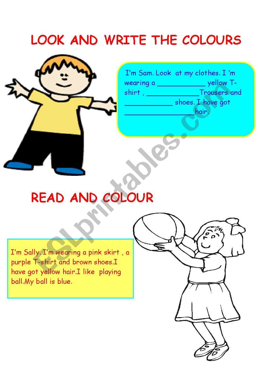 CLOTHES & COLOURS worksheet