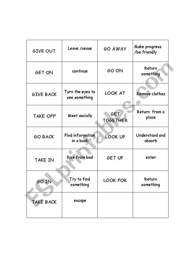 group game worksheet