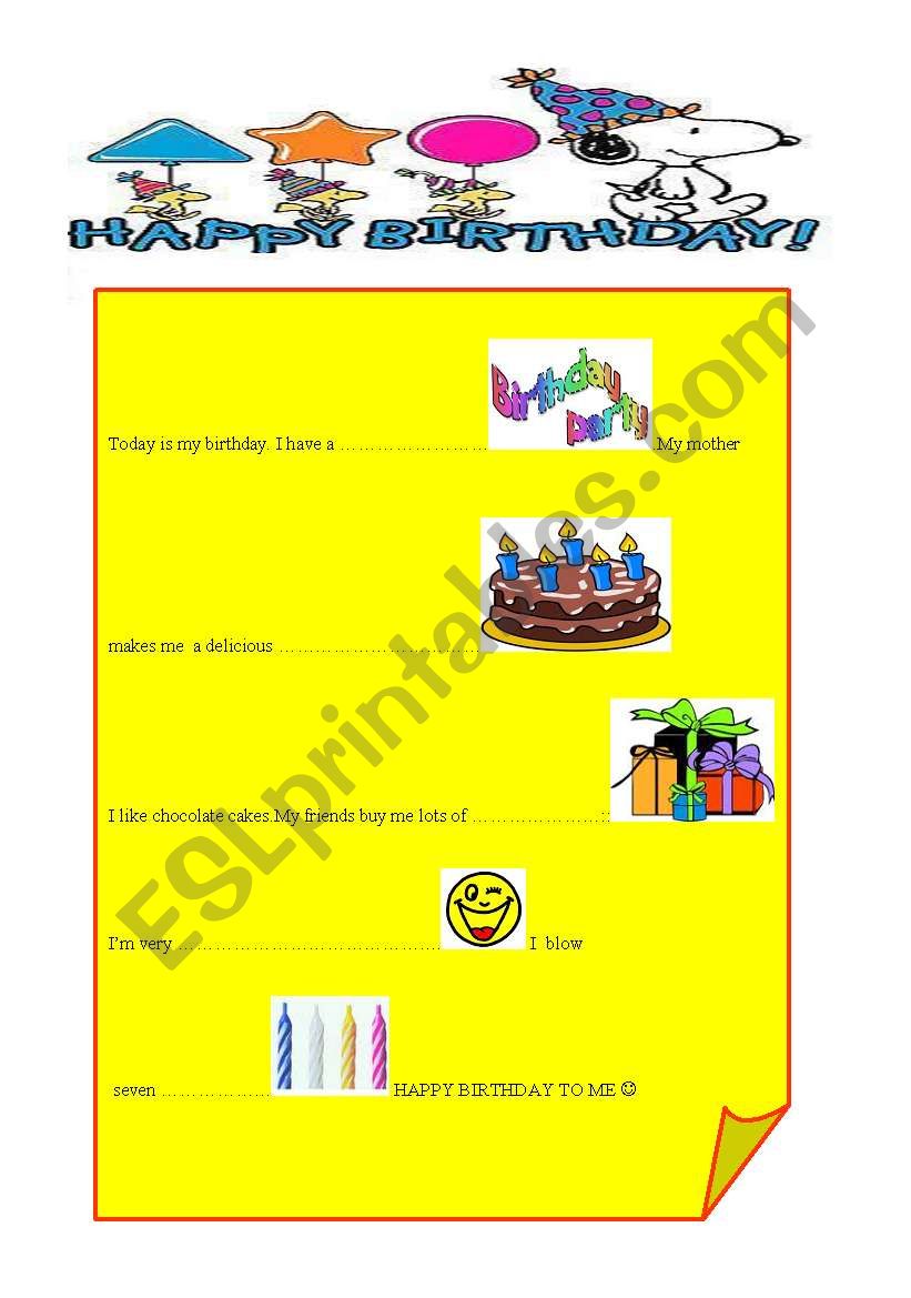 HAPPY BIRTHDAY  worksheet