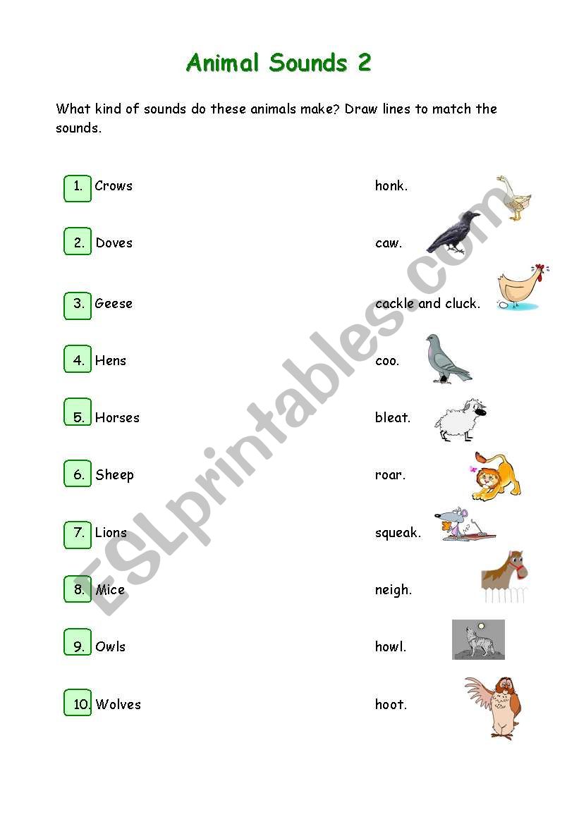 Animal Sounds 2  worksheet