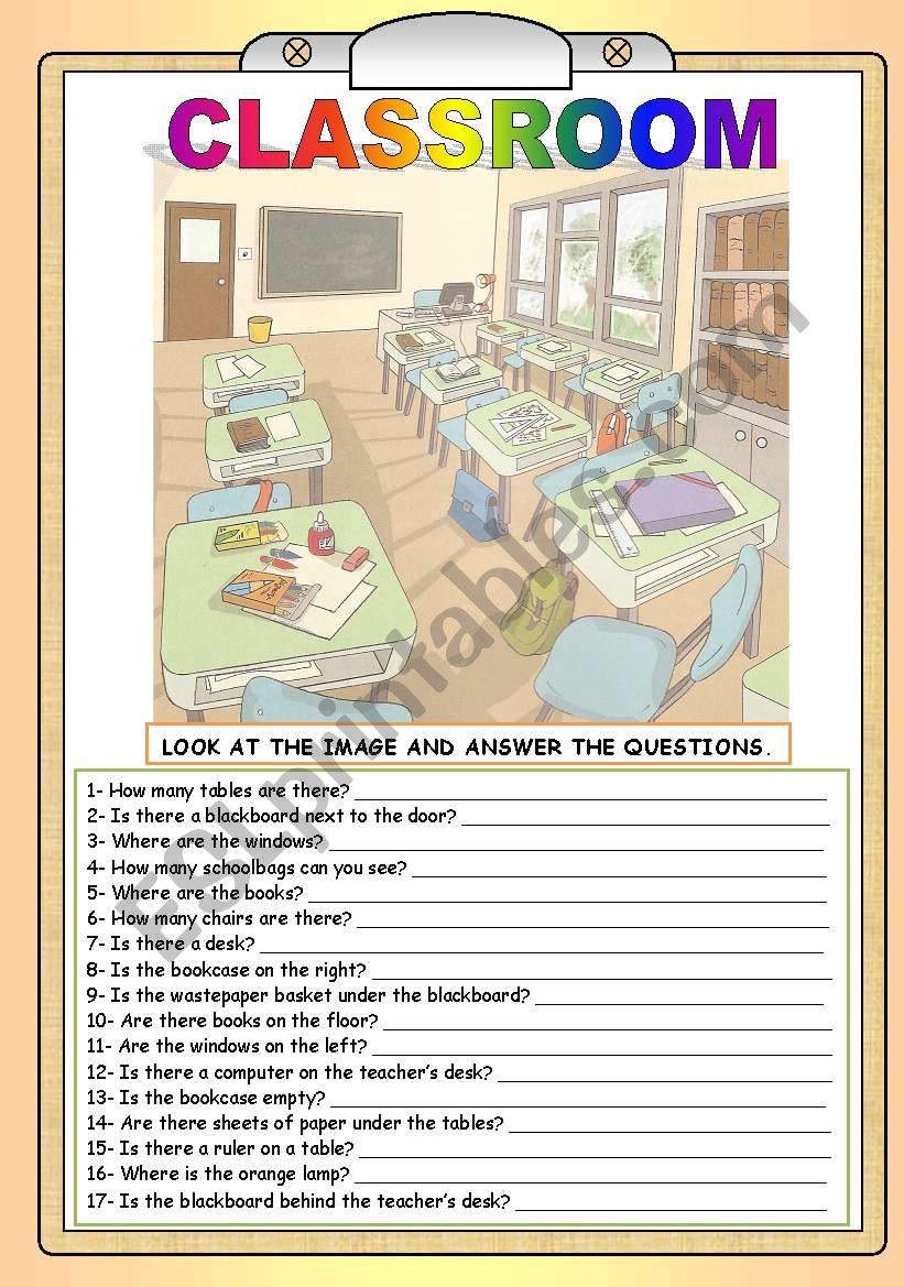 CLASSROOM  worksheet