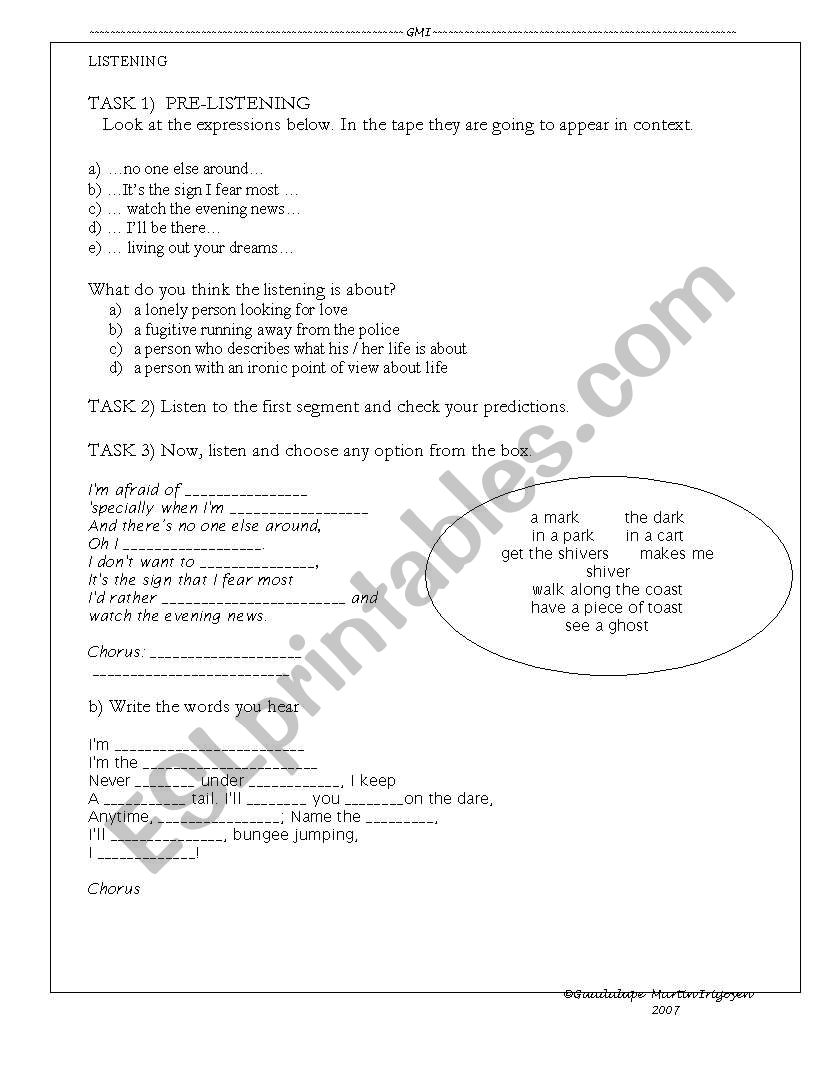 Life worksheet