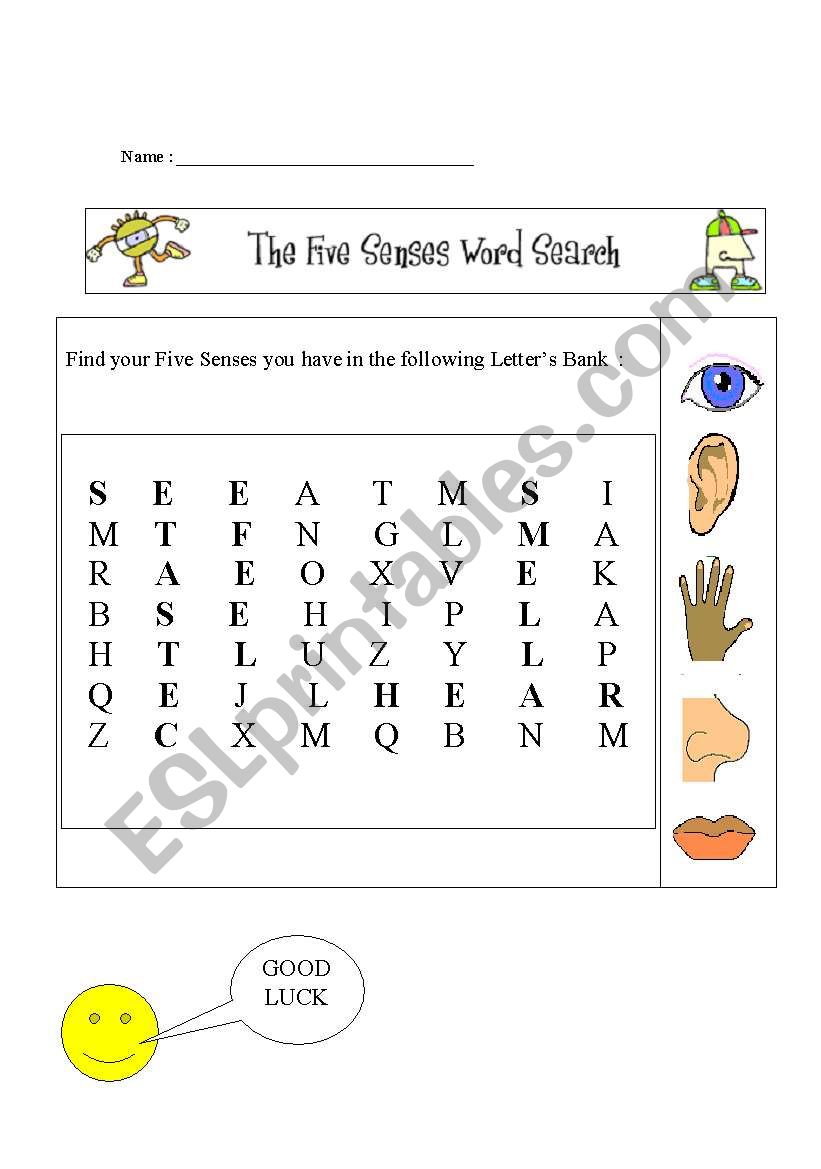 search word worksheet