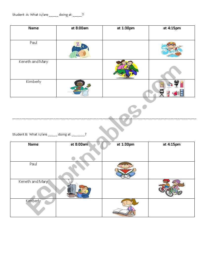 Oral Practice-Present Continuous